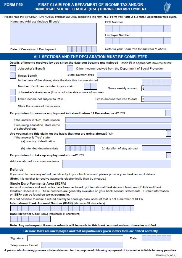 Form P50