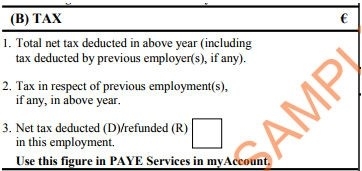 Section (B) of the P60 form