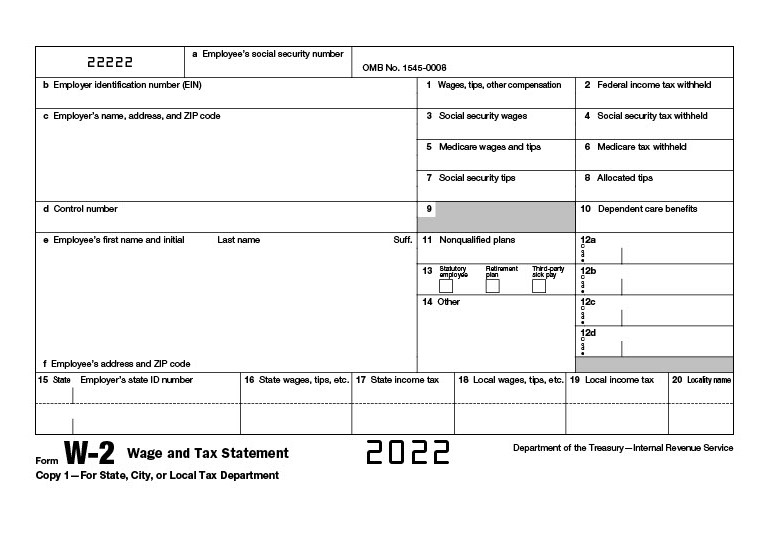 W2 - Wage and Tax Statement