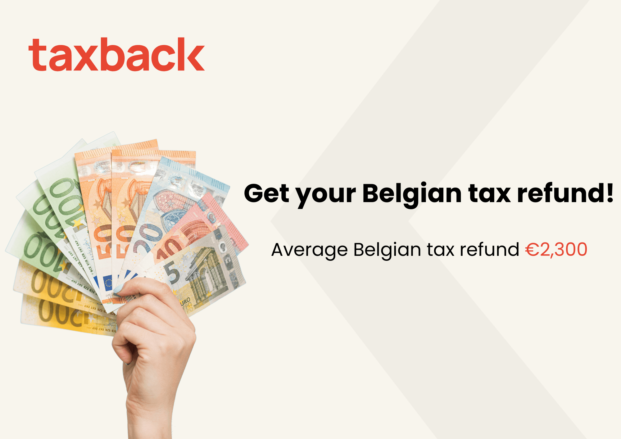 Get your Belgian tax refund! Average Belgian tax refund €2,300