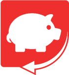 ícone de reembolso do superannuation